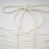 Ornella Midi Dress White Off - Shoulder Braid & Rope Detail