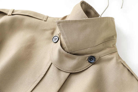 Paige Trench Coat – Oversized Belted Fit – Epaulettes – Military - Inspired Design