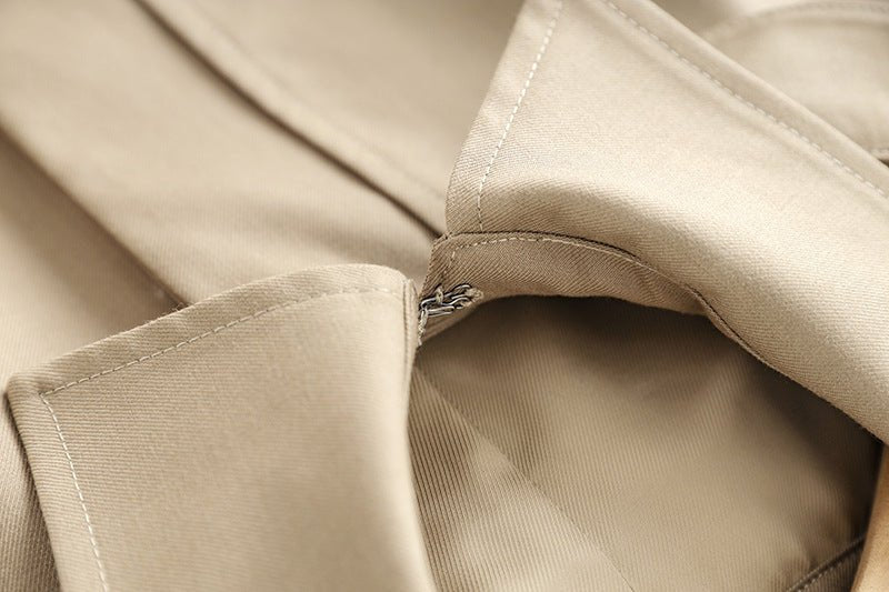 Paige Trench Coat – Oversized Belted Fit – Epaulettes – Military - Inspired Design