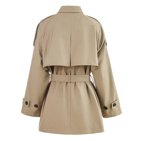 Paige Trench Coat – Oversized Belted Fit – Epaulettes – Military - Inspired Design