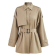 Paige Trench Coat – Oversized Belted Fit – Epaulettes – Military - Inspired Design