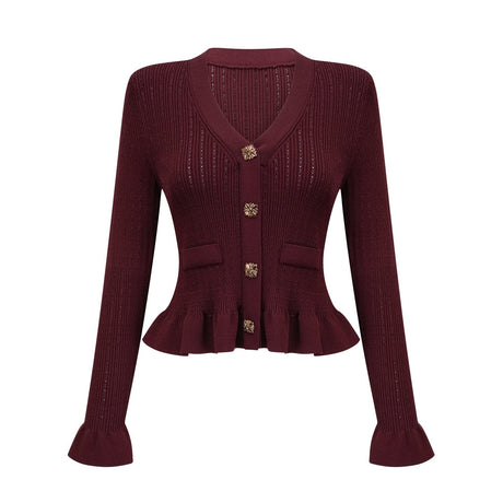 Paisley Skirt & Top Set Crystal Embellished Bordeaux Red