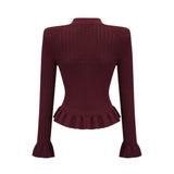 Paisley Skirt & Top Set Crystal Embellished Bordeaux Red