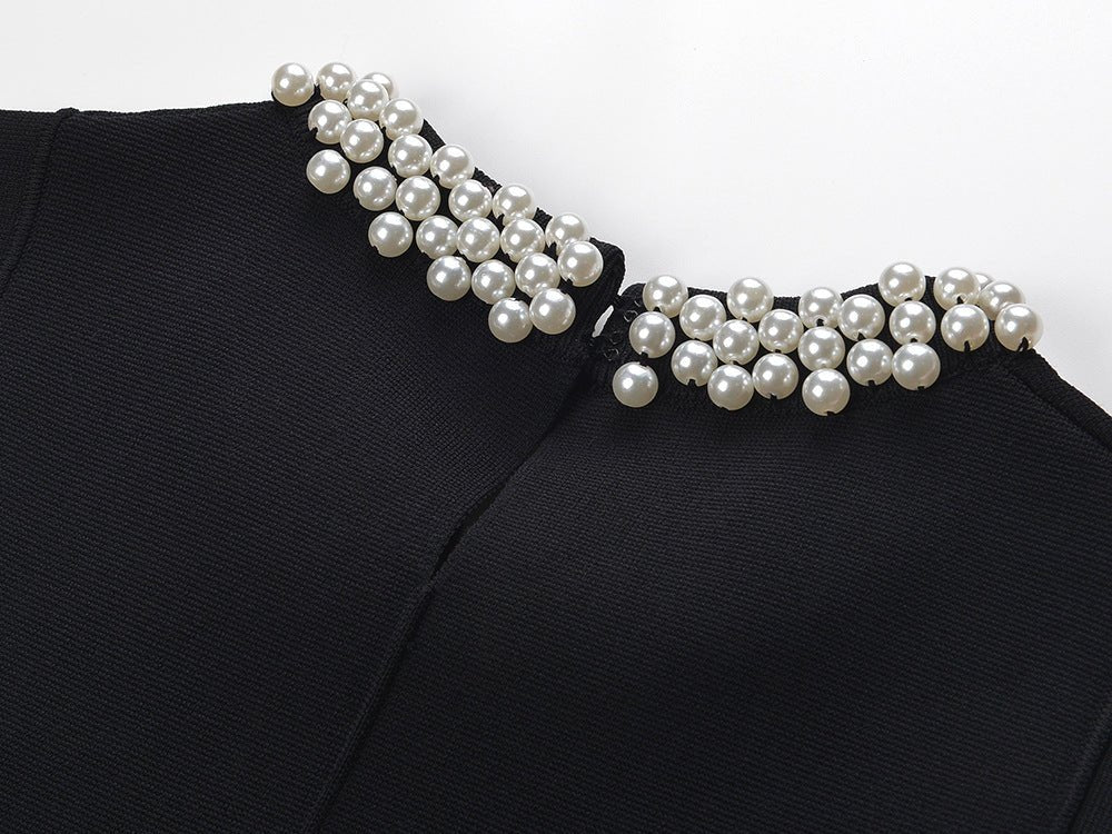 Palma Dress - A - Line Silhouette - Sleeveless Modern Style - Elegant Pearl Embellishment - Versatile for Spring & Summer