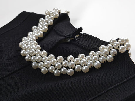 Palma Dress - A - Line Silhouette - Sleeveless Modern Style - Elegant Pearl Embellishment - Versatile for Spring & Summer