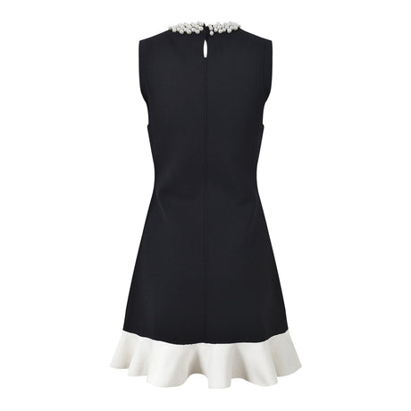 Palma Dress - A - Line Silhouette - Sleeveless Modern Style - Elegant Pearl Embellishment - Versatile for Spring & Summer