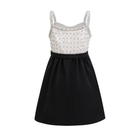 Parisa crystalembellished bowknot mini dress