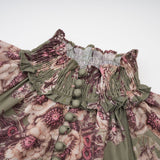 Pascale belted floralprint ramie midi dress
