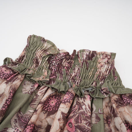 Pascale belted floralprint ramie midi dress