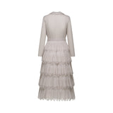 Pasqualina Tiered Pleated Midi Dress