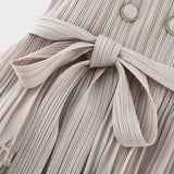 Pasqualina Tiered Pleated Midi Dress