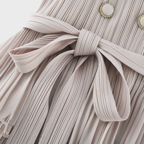 Pasqualina Tiered Pleated Midi Dress