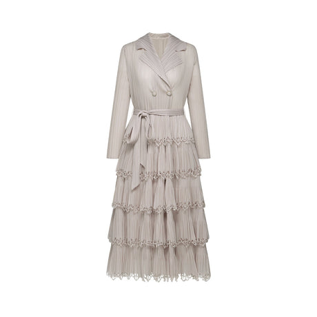 Pasqualina Tiered Pleated Midi Dress