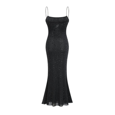 Pasquina Sequin Embellished Midi Dress in Neutrals