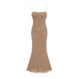 Pasquina Sequin Embellished Midi Dress in Neutrals