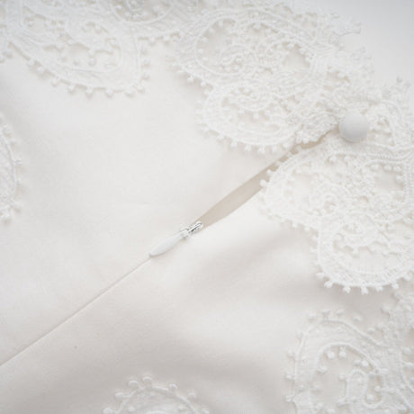 Patricia white florallace midi dress