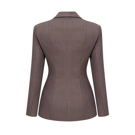 Patrizia Blazer Grey Tie Up Design & Fitted Two Pockets