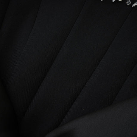 Patrizia Maxi Dress - Off Shoulder Pleated Design with Crystal Embellishment & Flared Hem