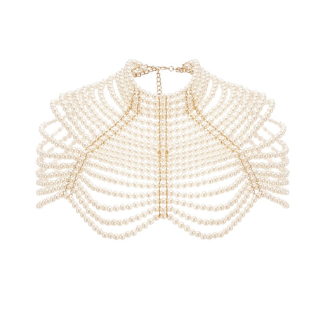 Patrizia Shawl White Faux - Pearl Open - Back