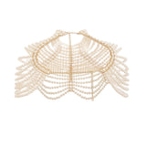 Patrizia Shawl White Faux - Pearl Open - Back