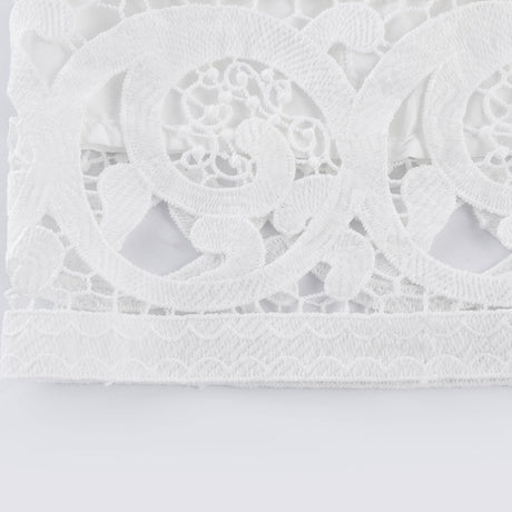 Patrizia Shirt & Skirt White Lace Floral Set