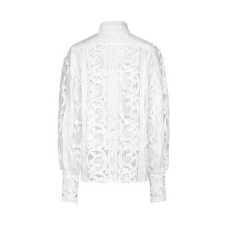 Patrizia Shirt & Skirt White Lace Floral Set
