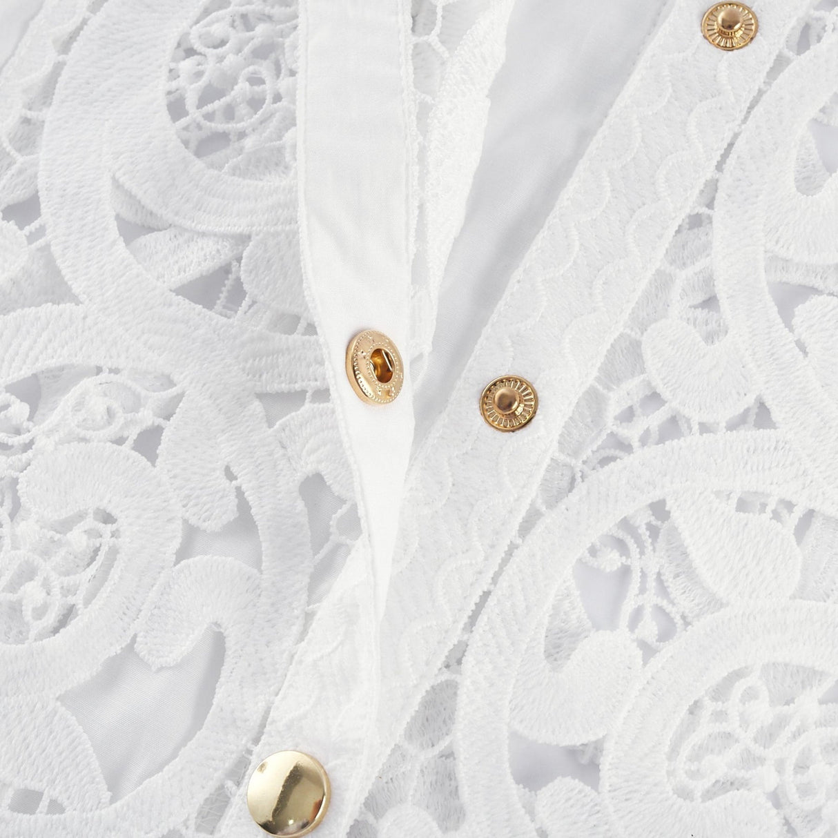 Patrizia Shirt & Skirt White Lace Floral Set