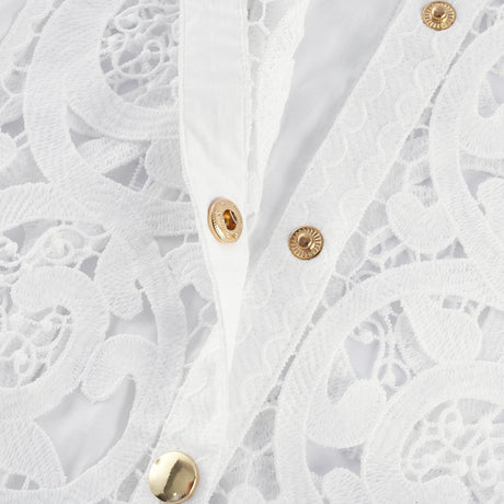 Patrizia Shirt & Skirt White Lace Floral Set