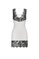 Patrizia White Lace Mini Dress V-Neckline Elegant Sophisticated Fit Feel Chic Versatile Heels Flats