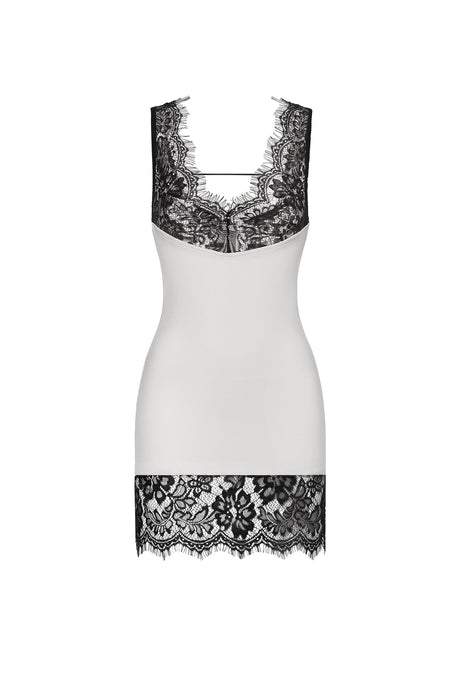Patrizia White Lace Mini Dress V-Neckline Elegant Sophisticated Fit Feel Chic Versatile Heels Flats