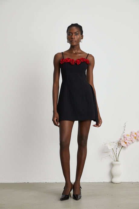 Pauline fauxflower mini dress