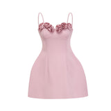Pauline fauxflower mini dress