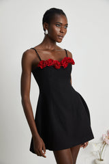 Pauline fauxflower mini dress