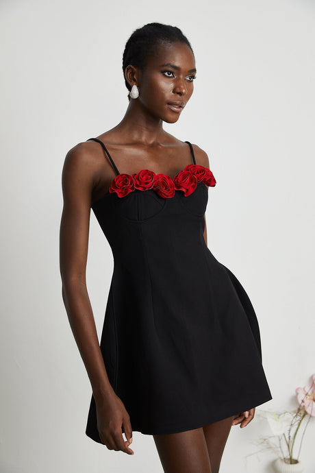 Pauline fauxflower mini dress
