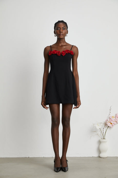 Pauline fauxflower mini dress