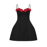 Pauline fauxflower mini dress