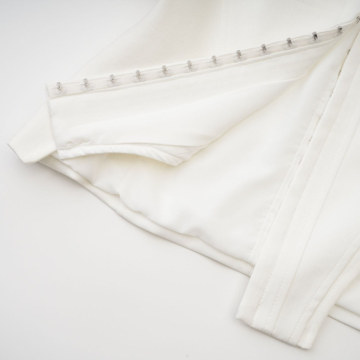 Penelope Corset Top White Square Neck Long Sleeve