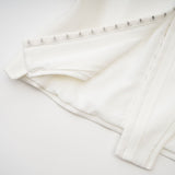 Penelope Corset Top White Square Neck Long Sleeve