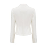Penelope Corset Top White Square Neck Long Sleeve