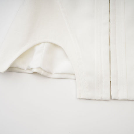 Penelope Corset Top White Square Neck Long Sleeve