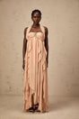 Penelope Maxi Dress in Vibrant Pink - Backless Halter Neck