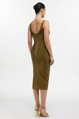 Penelope Olive Bodycon Midi Dress for Women