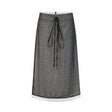 Penelope Skirt Tie Waisted Polka Dot Print & Color Blocked Midi