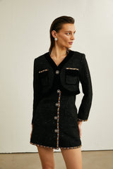 Perlina Cardigan & Dress with Crystal Embellishment
