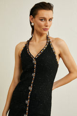 Perlina Cardigan & Dress with Crystal Embellishment