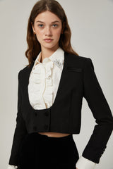 Perlina Jacket & Shorts Multicolor Crystal Embellished Set