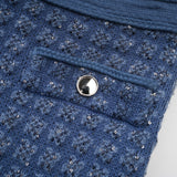 Peyton Jacket & Trousers Sequin Embellished Sapphire Blue