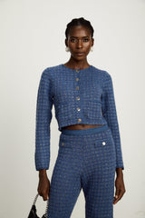 Peyton Jacket & Trousers Sequin Embellished Sapphire Blue