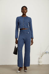 Peyton Jacket & Trousers Sequin Embellished Sapphire Blue