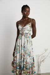 Philippine floralprint embellished midi dress